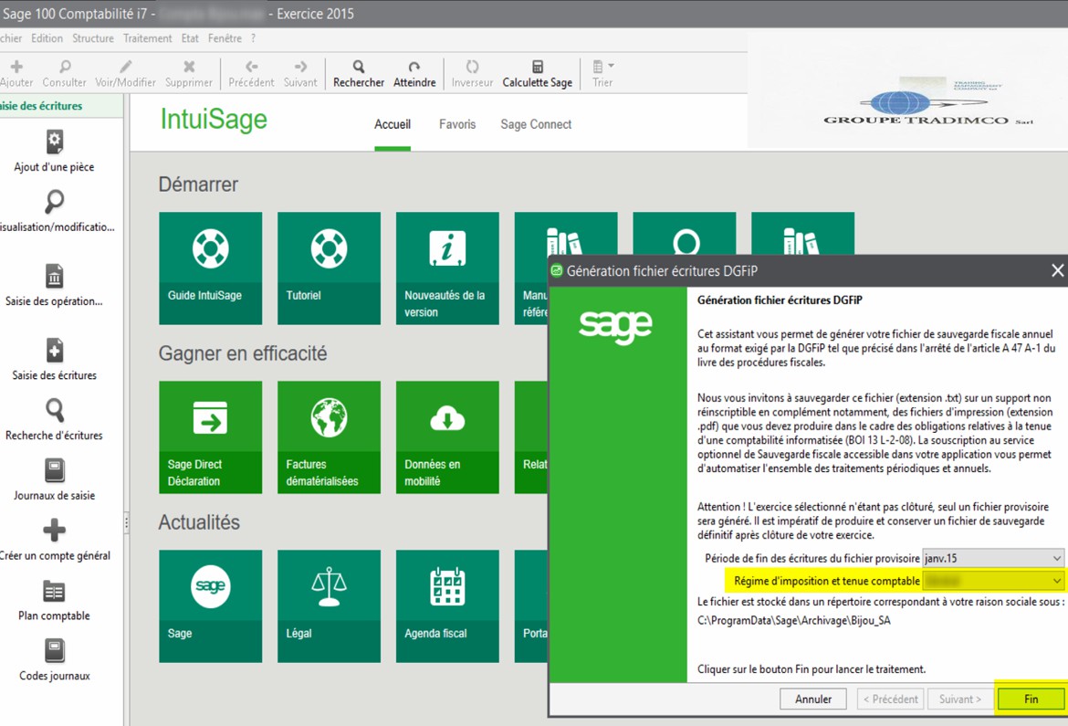 Groupe Tradimco – Formation SAGE I7